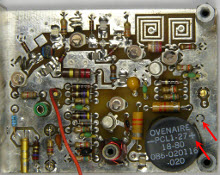 See "plus" signs on oven and board.