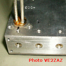 Hole for 2nd coaxial in the ouput slug.